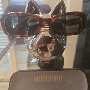 Moschino Silver Piggy Bank with Sunglasses